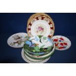 A quantity of Plates including Royal Worcester, Spode, Royal Albert, Portmeirion, Bradex,