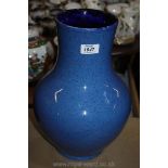 A large Moorcroft powder blue baluster Vase