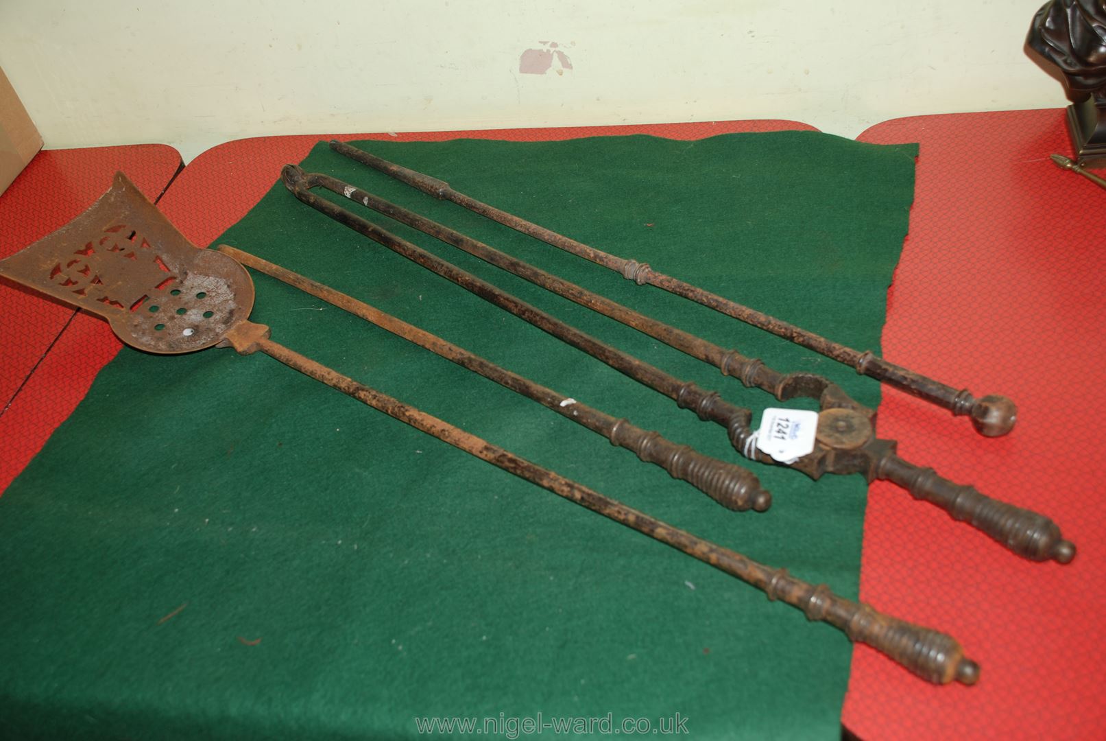 A set of 3 Regency steel fire irons, c.