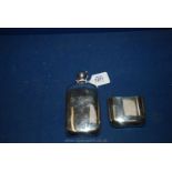 A silver plated Hip Flask