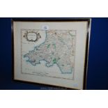 An old framed Map of South Wales by Rob Morden