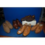 Miscellaneous leather, suede and Nubuck gents Shoes, size 10 - 11.