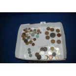 Three bags of Coins including 19th c. and 20th c., mainly foreign and three coins Third Reich.
