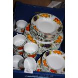 A quantity of Royal Norfolk dinner and teaware, decorated with fruit including dinner,