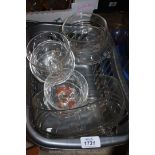 A plain glass Fruit Bowl and assorted small fruit bowls