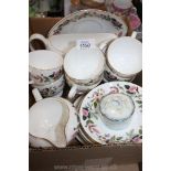 A quantity of Wedgwood 'Hathaway Rose' pattern part Teaset including cups, saucers, tea plates,