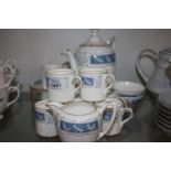 A Coalport 'Revelry' pattern Coffee Set including nine saucers, nine coffee cans,