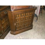 A modern Oak low single door Oak finished Corner Cabinet by Younger Furniutre (Toledo range),