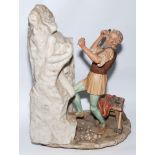 A rare limited edition Capo-di-monte figure ''Michelangelo'' by Maggioni