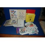 A quantity of Stamp Albums including first day covers, loose stamps, postcards, etc.