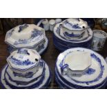 A large quantity of blue and white Royal Doulton 'Norfolk' pattern Dinner ware including dinner