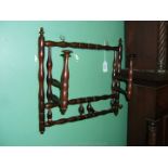 An antique fruitwood Hat Rack