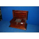 An antique Mahogany Sarcophagus Tea Caddy