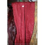 A large red Door Curtain.