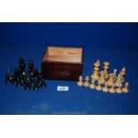A Staunton Chess set in box