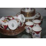 A quantity of Aynsley Tea/Dinnerware including eight coffee cups, nine saucers, six fruit dishes,