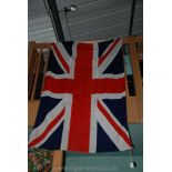 A Union Jack flag, 3'10'' x 6'.