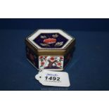 A five-sided Crown Derby Trinket Box,