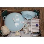 A box of china including Merlin ware,