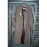 A Windsmoor pure wool herringbone Tweed Ladies wrap around, self-tie belted Coat,
