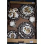 A Royal Worcester Palissy Game series part Dinner/Tea Service including cups, saucers,