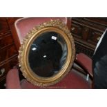 An Oval gilt framed Mirror