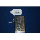 A Silver gilt Card Case marked Birmingham 1890