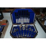 A part Canteen of Viners Cutlery in case