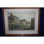 A framed and mounted unglazed Watercolour of 'Bygone Birmingham' St.