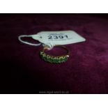 A 9ct Gold seven stone Emerald half Eternity Ring