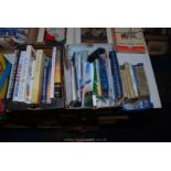 Three boxes of books incl Cookery, Maps, Coffee Table Books,