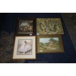 A quantity of Prints including ballet dancer, Hamispharium Australe, Stannard Country Cottage,