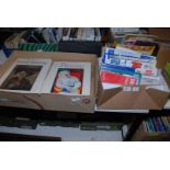 Two boxes of books incl Sailing, Navigation,