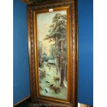 A Winter scene Painting in decorative frame