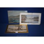 Unframed Watercolours by Percy Friend a/f