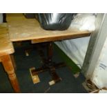 Two rectangular Tables on central pillars, 3' 5" x 2' 4" each.