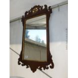 A Georgian fretwork Mirror, 34" x 18 1/2".