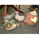 A Chicken Doorstop, weight, mallet, etc.