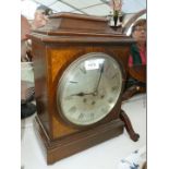 An Oak cased Gustav Becker Bracket Clock with three train movement,