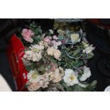 A quantity of artificial flowers