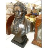 A bust of Beethoven.