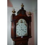 An Oak and Mahogany crossbanded eight day Longcase Clock, having painted face,