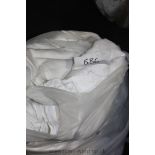 A quantity of miscellaneous white Table Cloths and muslin