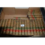A set of leather bound Waverley Novels with coloured spines (23)