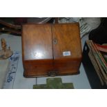 A Mahogany Correspondence Box (interior missing)