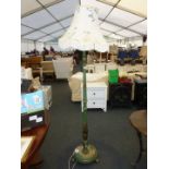 A green painted chinoiserie Standard Lamp.