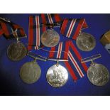 SEVEN WW2 SERVICE MEDALS/ RIBBONS