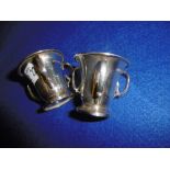 SET OF FOUR MINIATURE HM SILVER CUPS