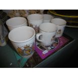 QTY OF COMMEMORATIVE ITEMS; MUGS ETC.