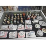 QTY OF MINIATURE CHARACTER JUGS, MUSIC BOXES ETC.